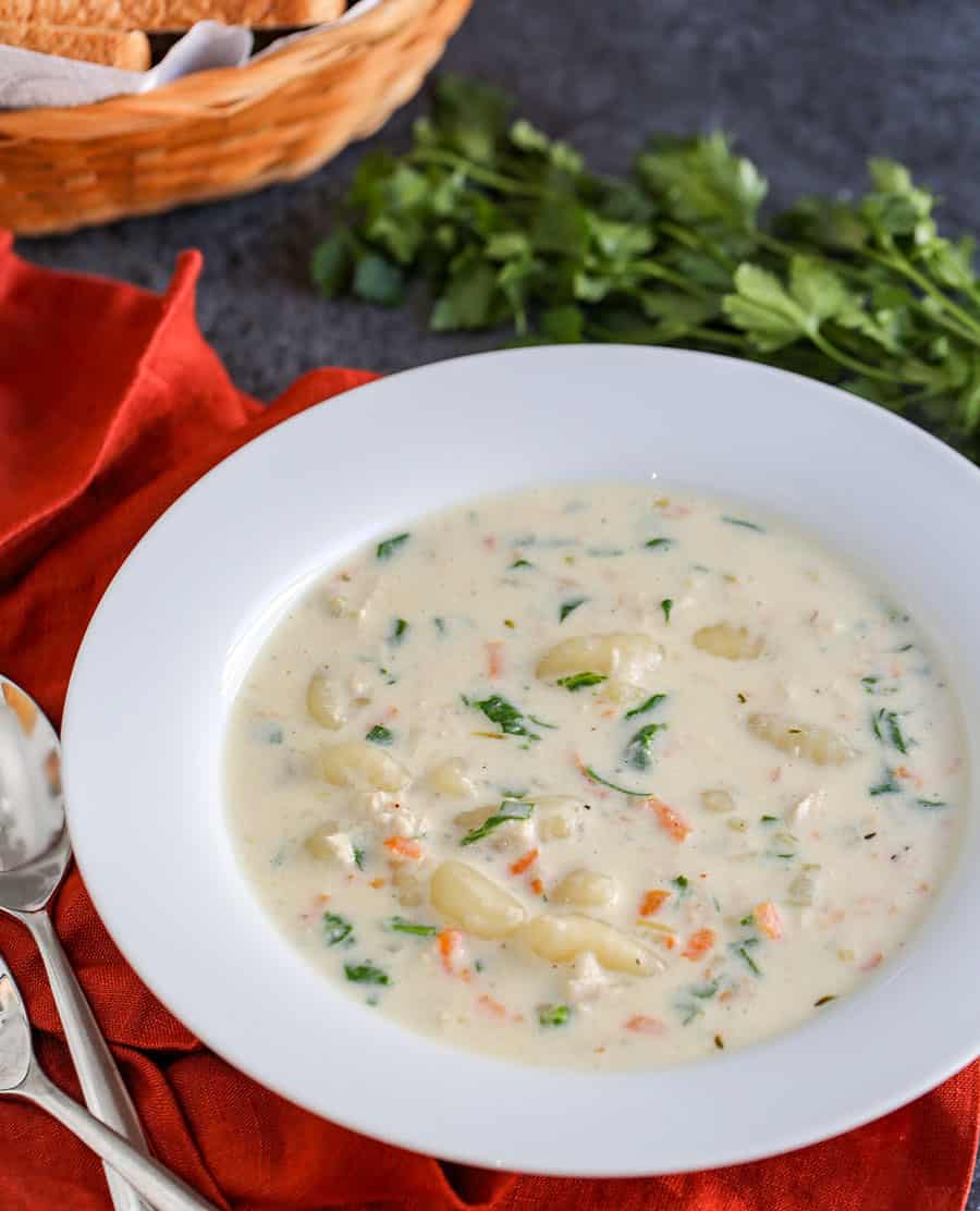 This Olive Garden Instant Pot Chicken Gnocchi Soup recipe is can be made in 30 minutes, and the flavour is simply outstanding. With chicken, stock, vegetables and spices combined to perfection - this is one soup recipe that is a perfect restaurant copycat.