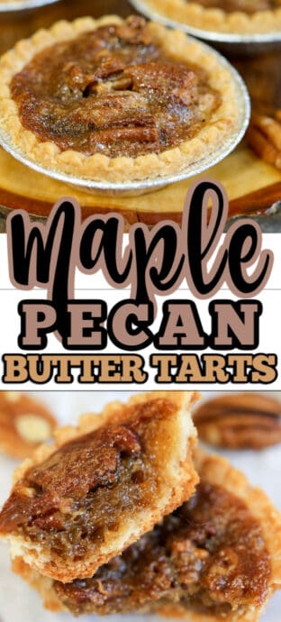 maple butter tarts with text