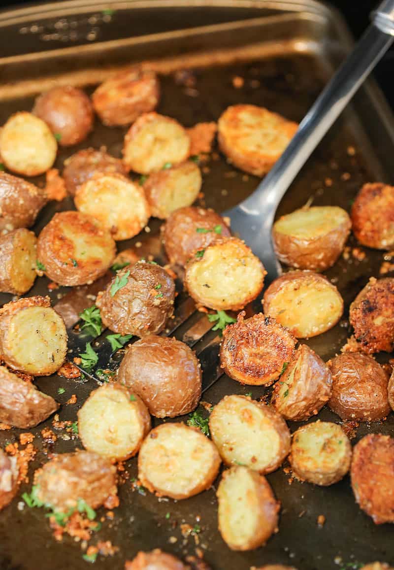 A pan filled with food, with Potato