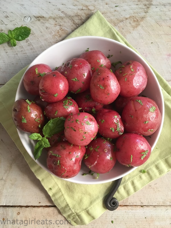 A bowl Red potatoes