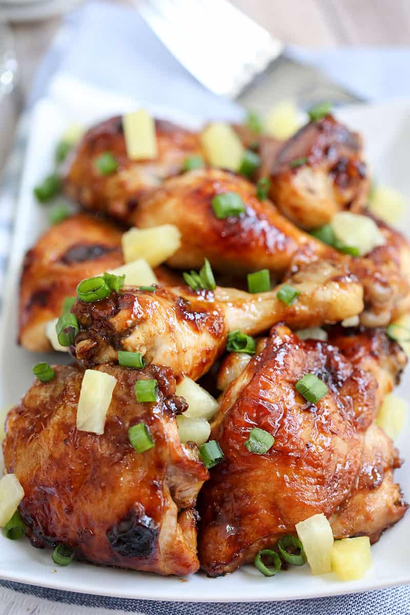 A close up of a plate of food, with Chicken