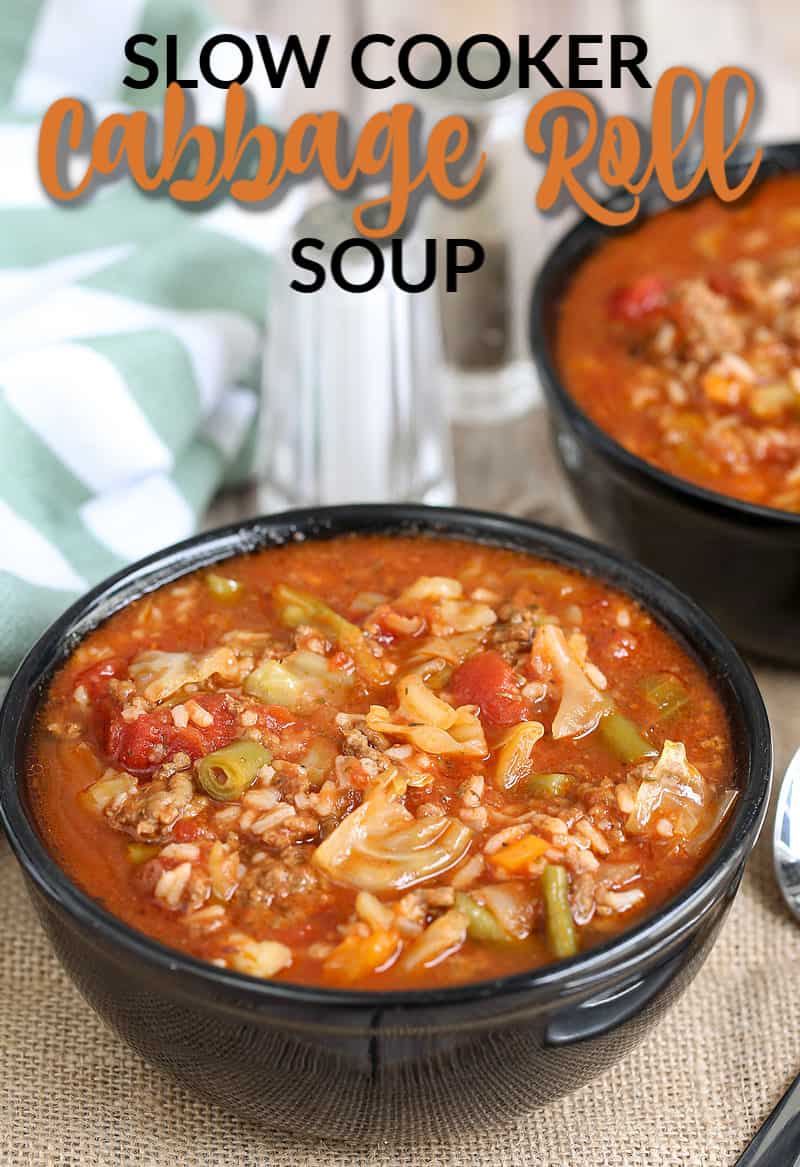 cabbage roll soup in a bowl