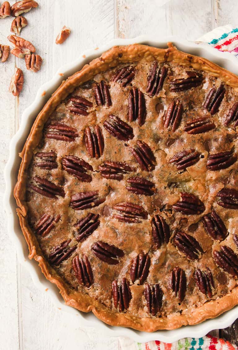 a whole cooked pecan tart 