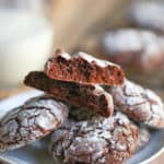 hot chocolate cookies on a plate