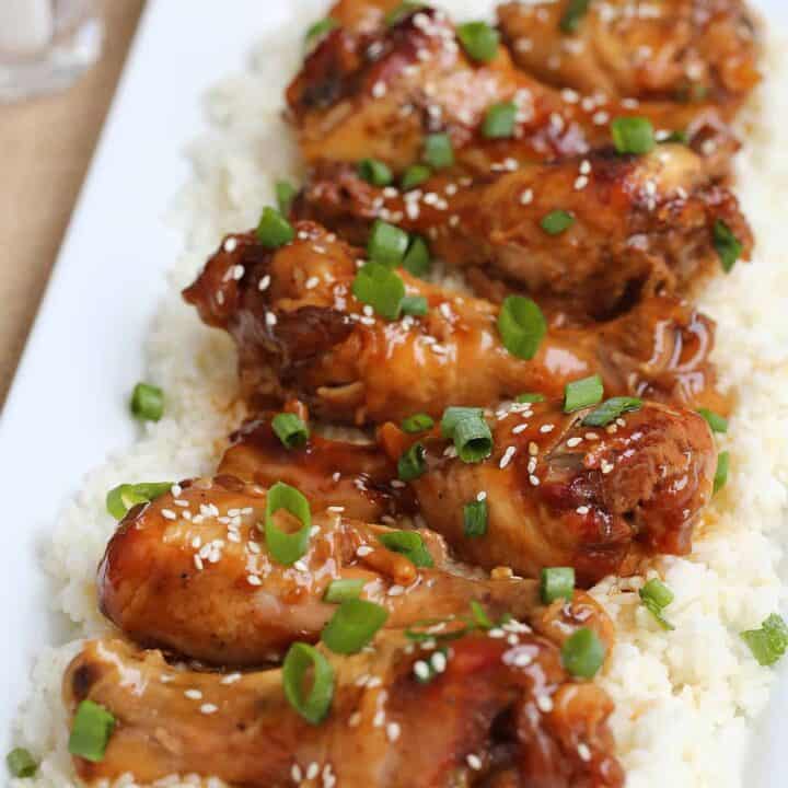 Slow Cooker Honey Garlic Chicken Legs - My Organized Chaos