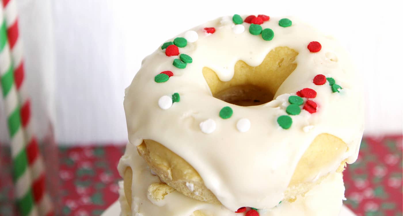 eggnog donuts stacked