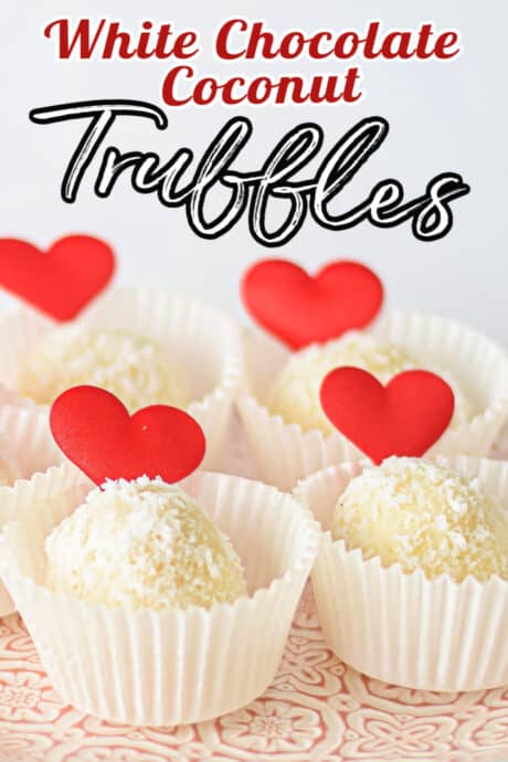 truffles in cupcake liners with hearts