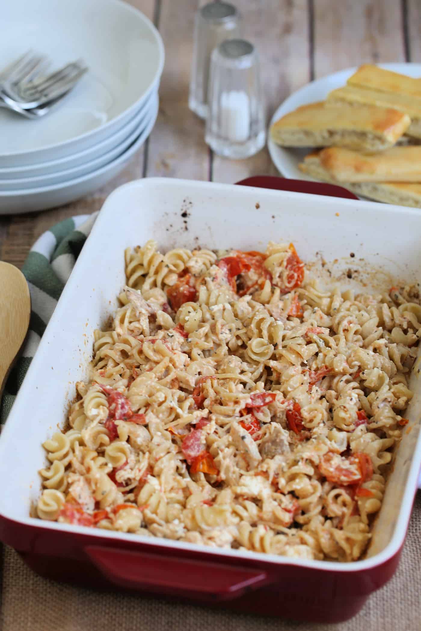 Baked Feta Pasta with Chicken TikTok Recipe My Organized Chaos