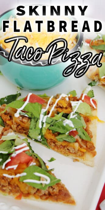 flatbread pizza recipe with text