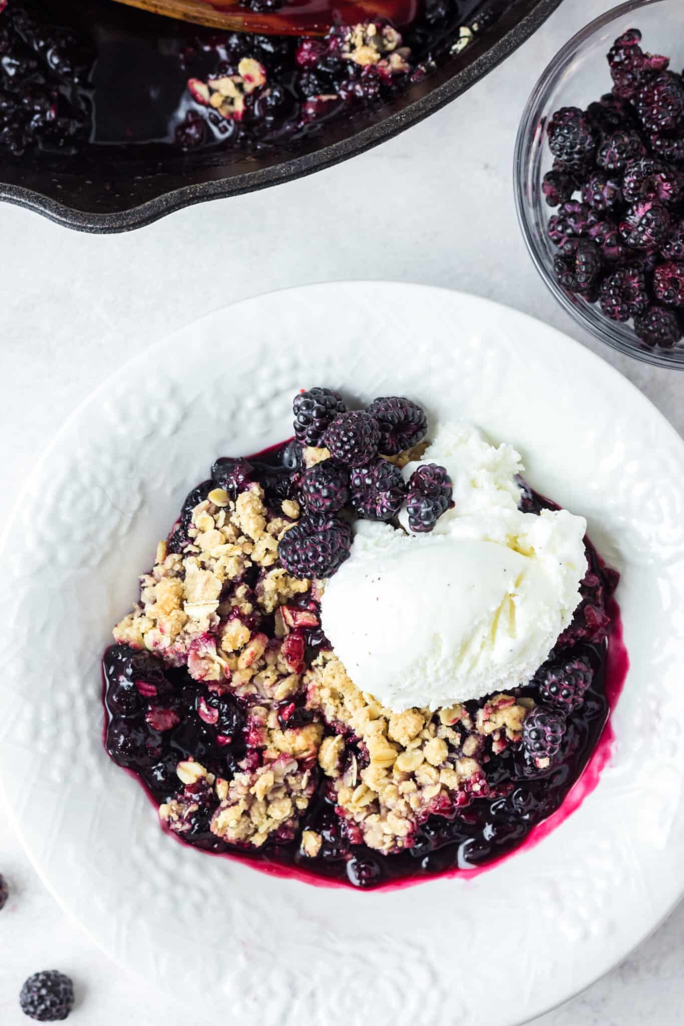 Old Fashioned Black Raspberry Crisp - My Organized Chaos