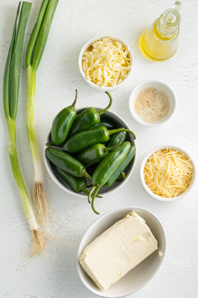 ingredients to make jalapeno poppers