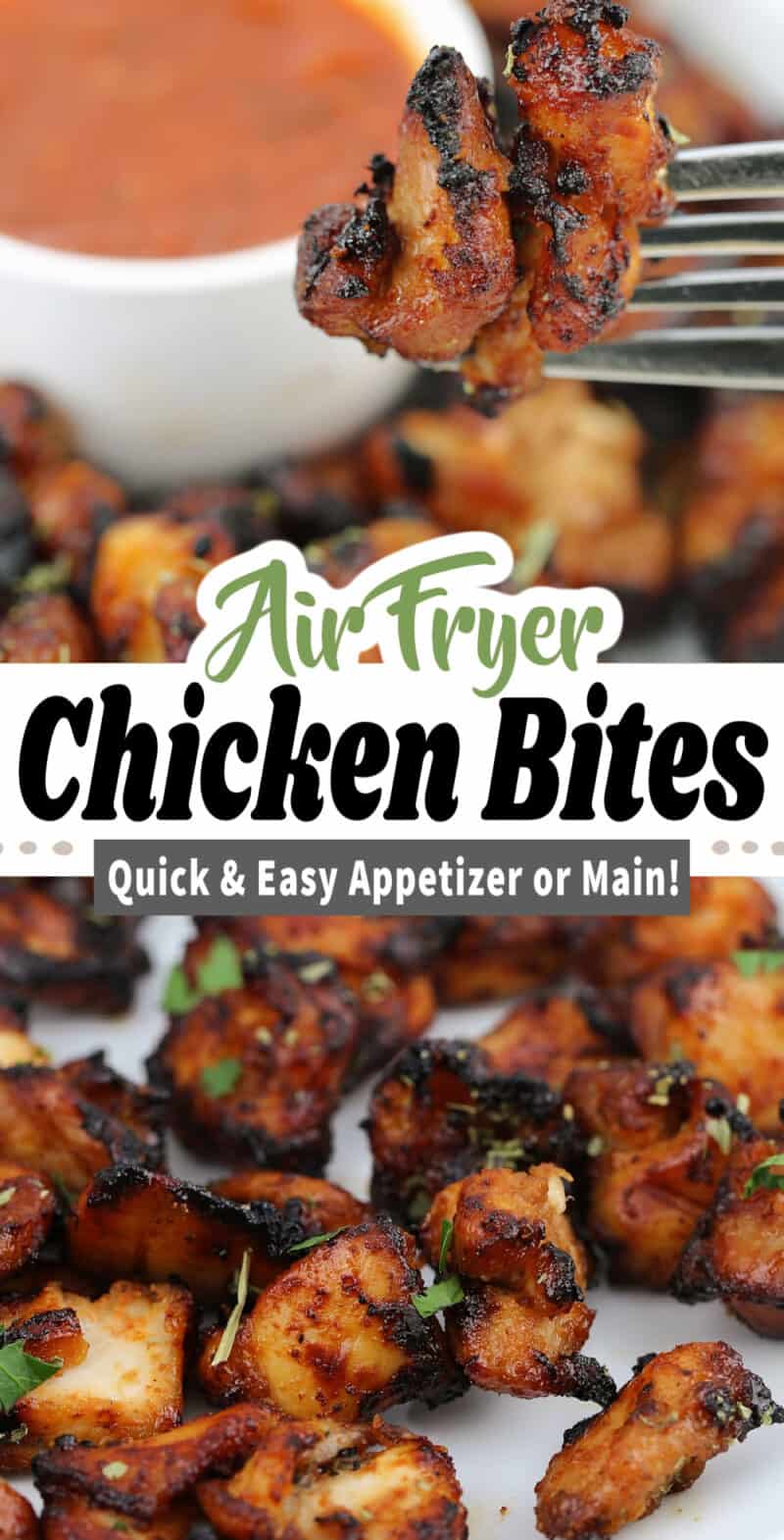 The best air fryer chicken bites! So delicious and perfect for dinner , air  fryer chicken bites