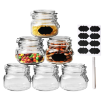 Glass Jars with Hinged Lids