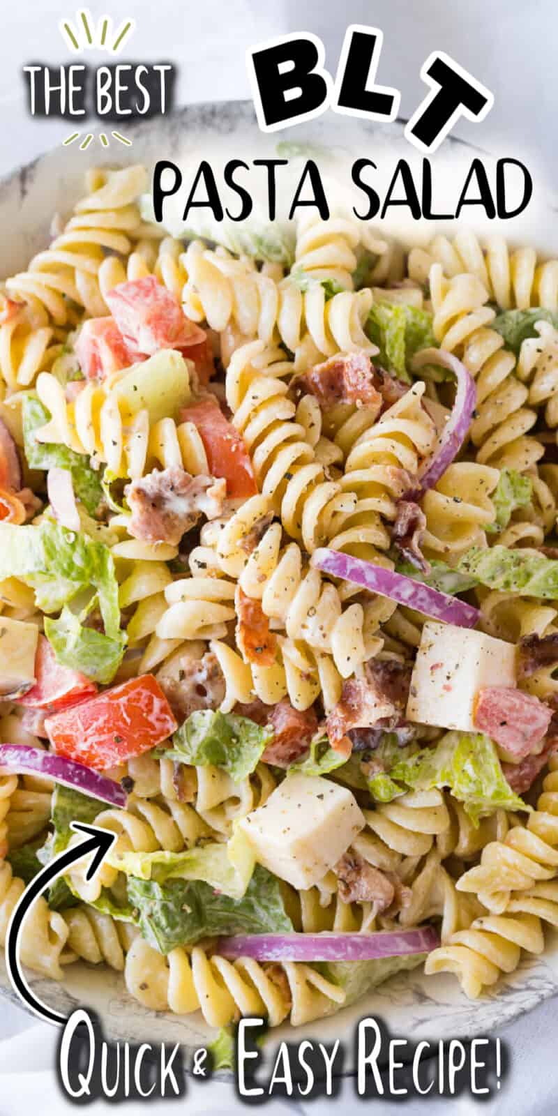 blt pasta salad with text