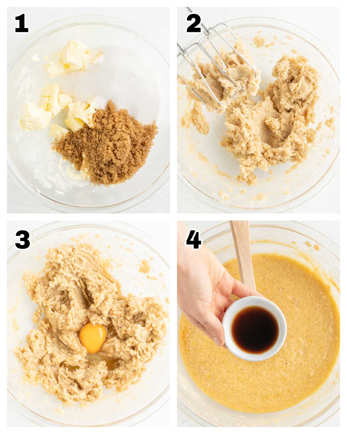 ingredients in bowls, steps to make apple coffee cake