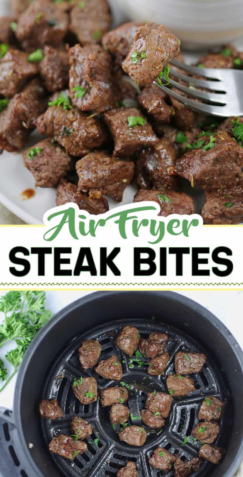 food, with Air Fryer Steak Bites
