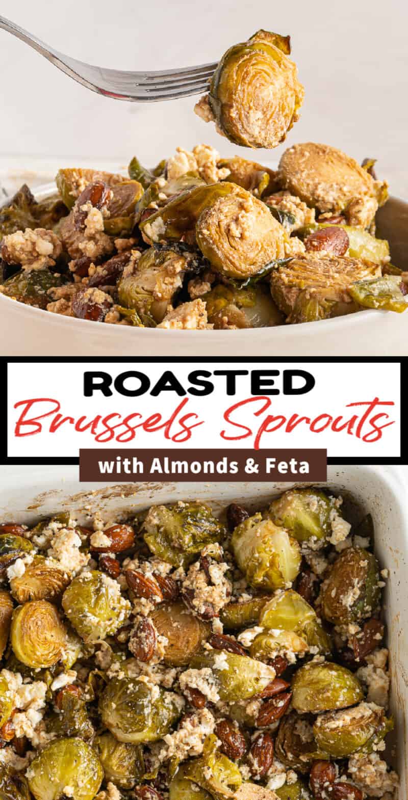 food, with Roasted Brussels Sprouts with Almonds and Feta