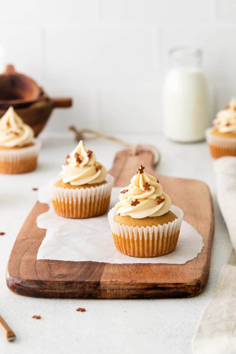 food, with Salted Caramel Gingerbread Cupcakes 