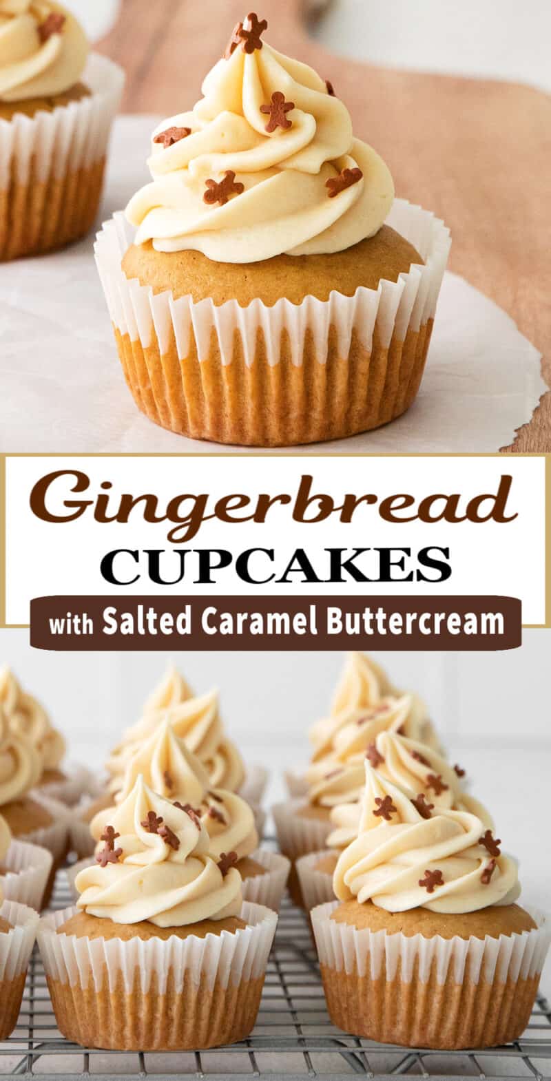 food, with Salted Caramel Gingerbread Cupcakes 