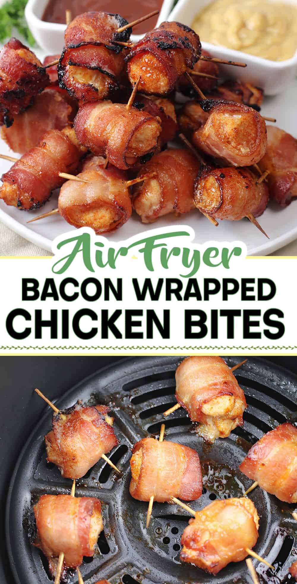 Air Fryer Bacon Wrapped Chicken Bites My Organized Chaos