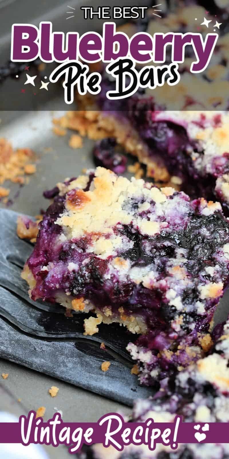 food, with EASY BLUEBERRY PIE BARS