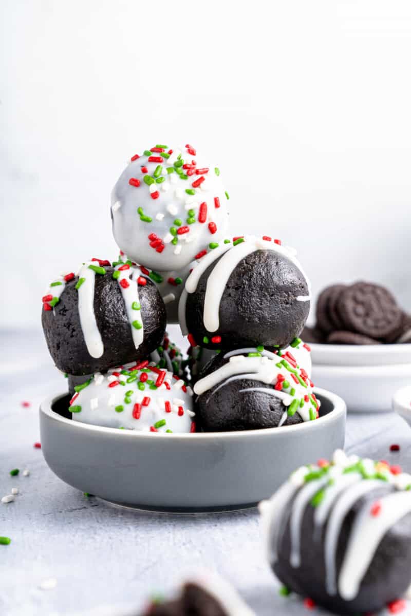 food, with Christmas Oreo Balls