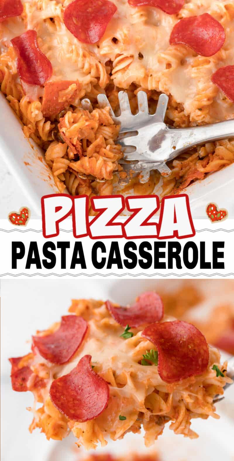 food, with Pizza Pasta Casserole