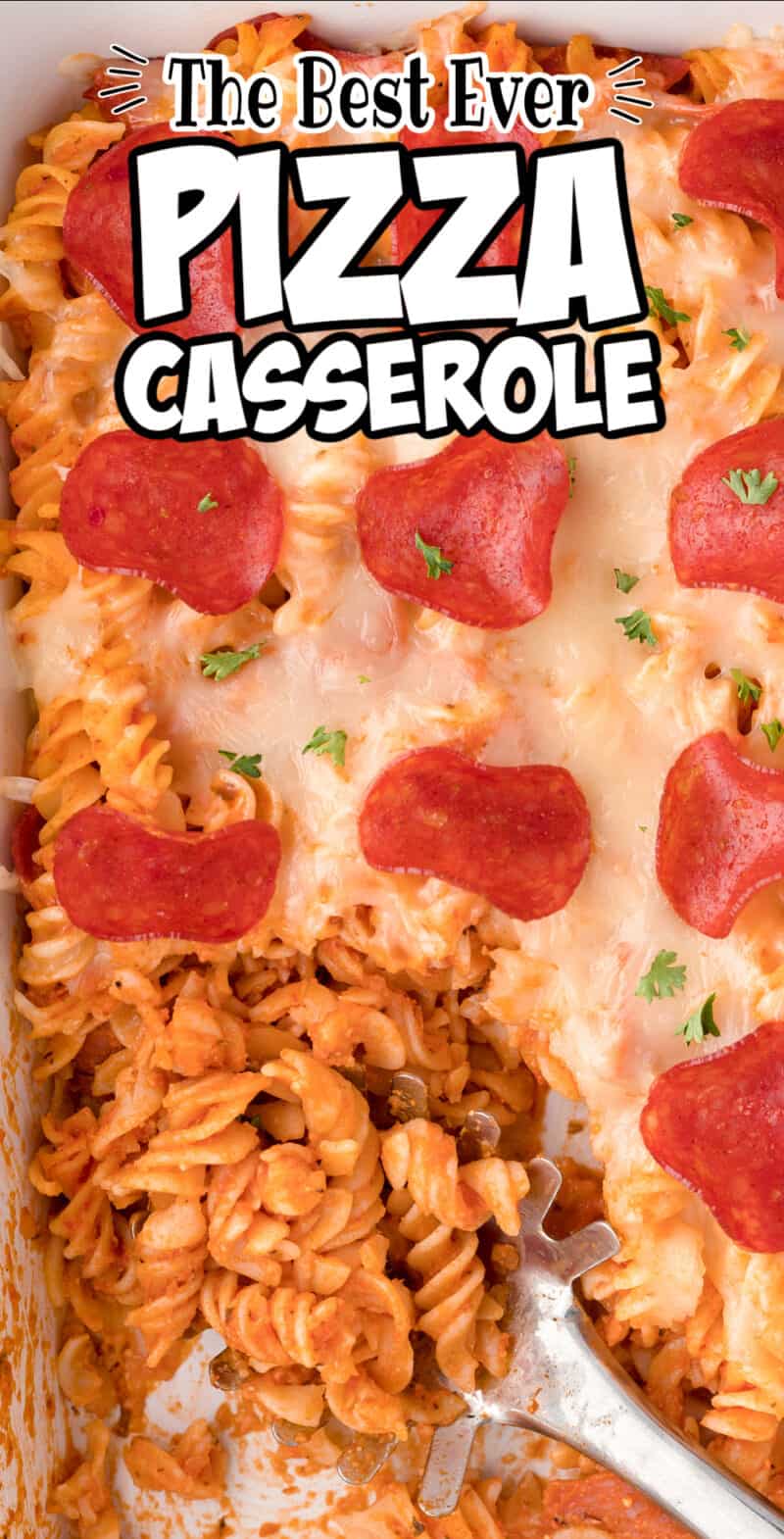 food, with Pizza Pasta Casserole