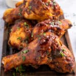food, with Baked BBQ Chicken Legs