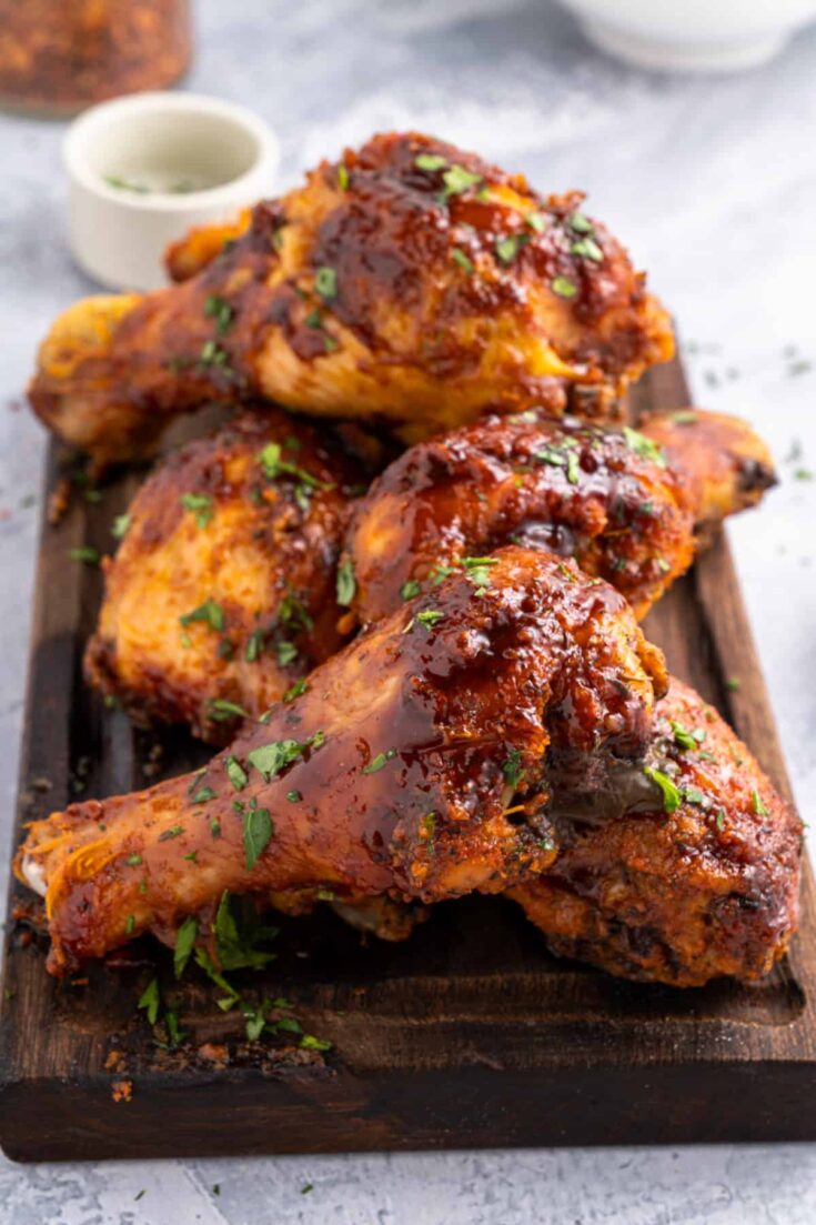 Easy Baked BBQ Chicken Legs Recipe - My Organized Chaos