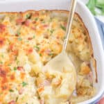 food, with Cheesy Ham and Potato Casserole