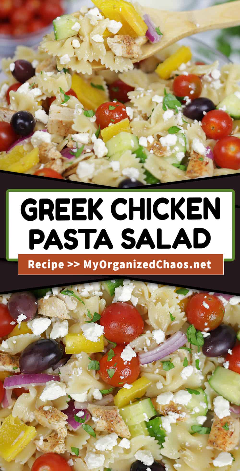 food, with Greek Chicken Pasta Salad