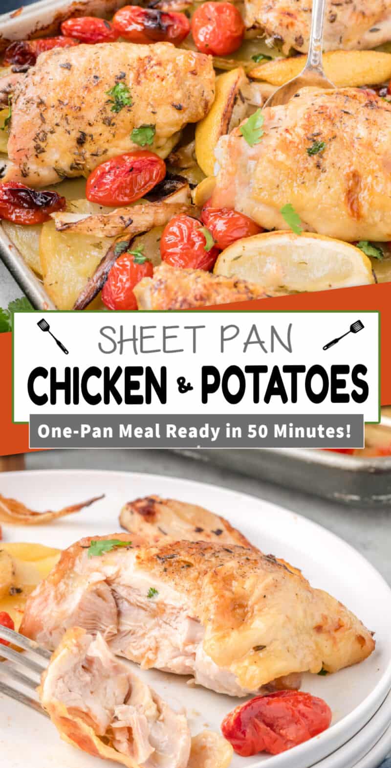 food, with Sheet Pan Chicken and Potatoes