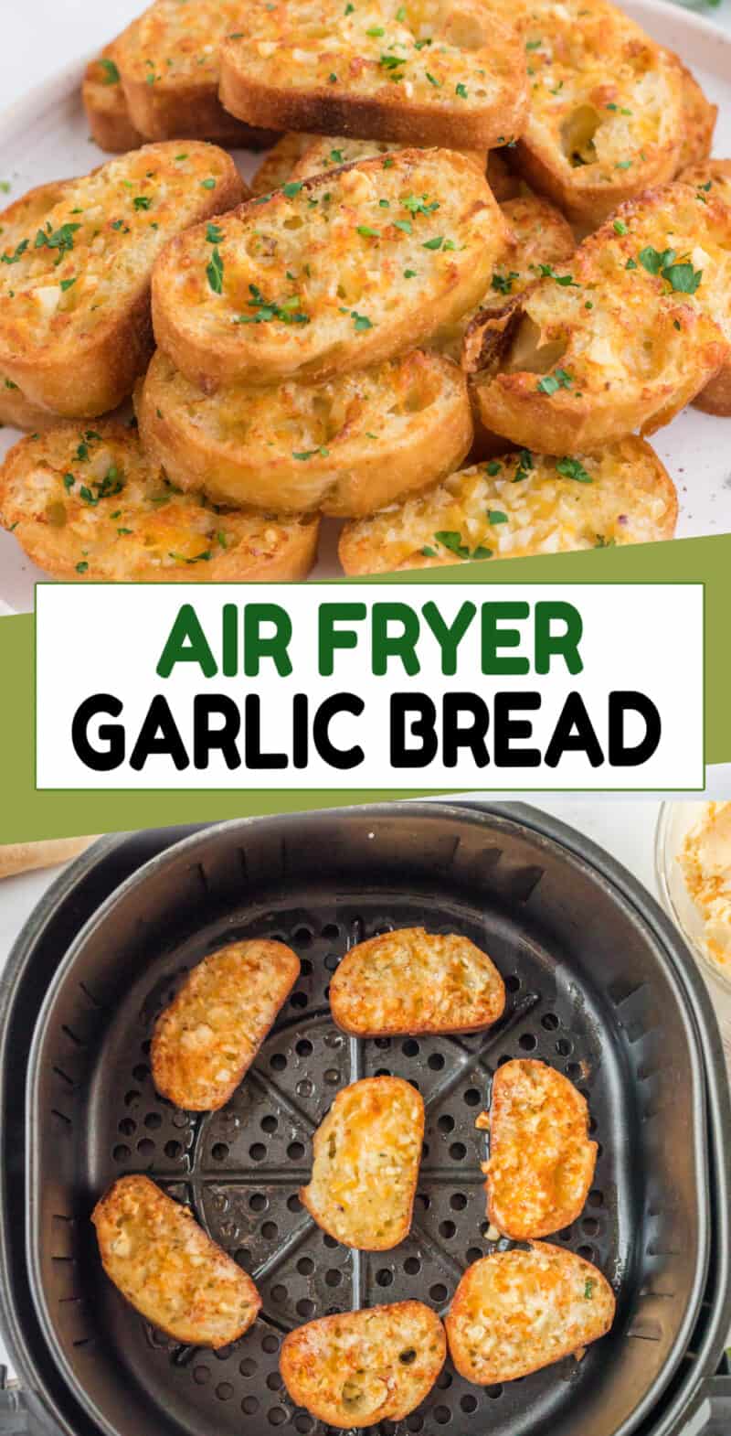 food, with air fryer garlic bread
