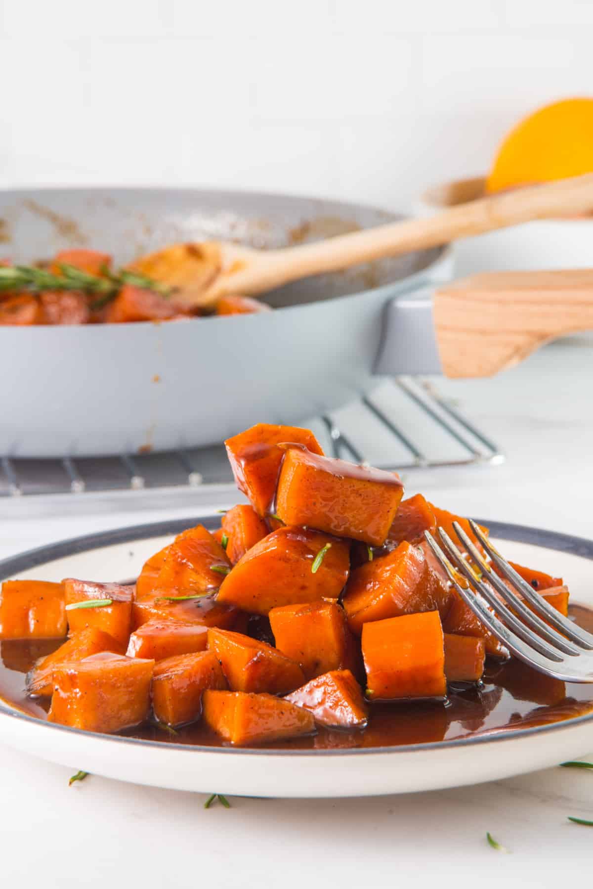 food, with Stovetop Candied Sweet Potatoes