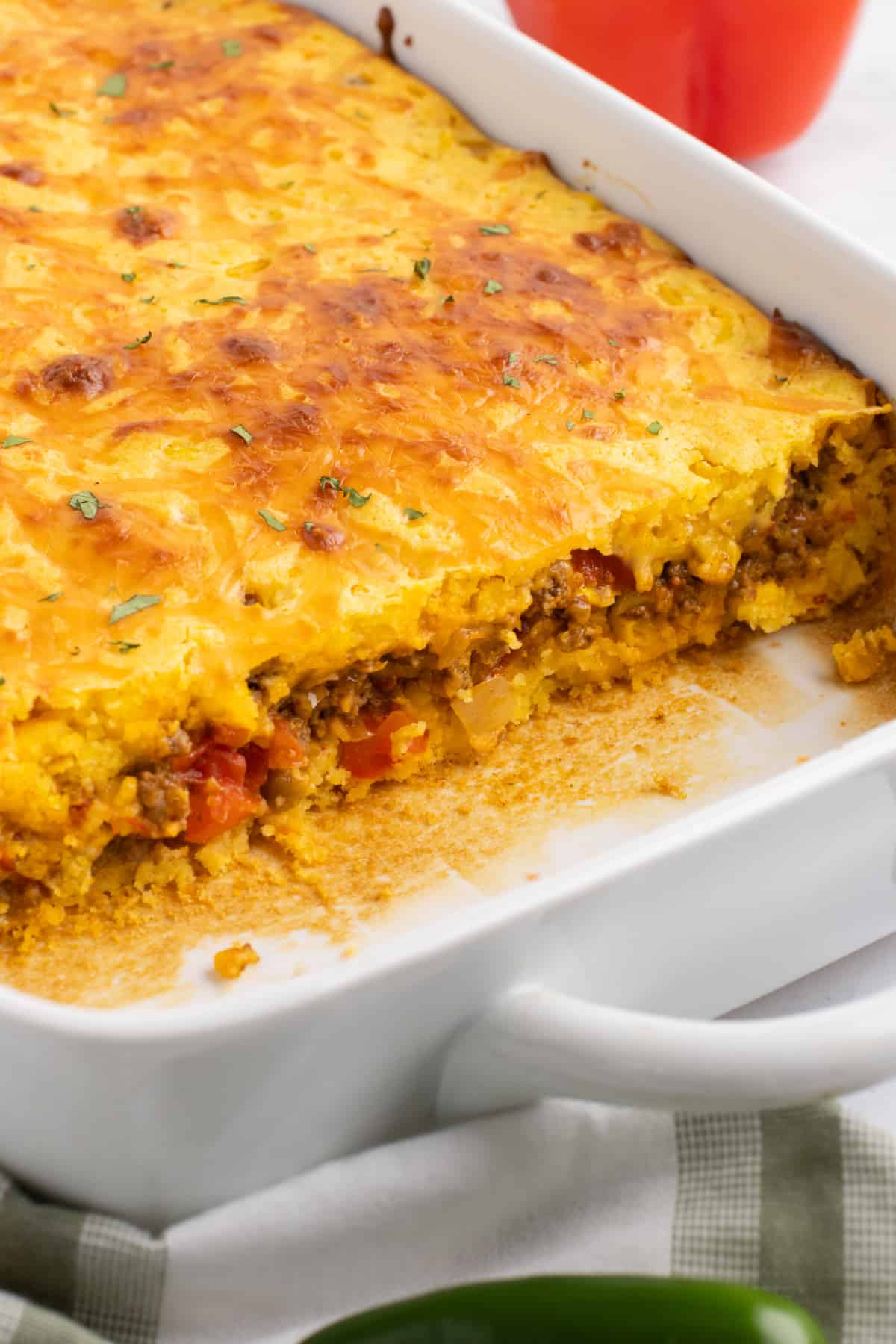 food, with Mexican Cornbread Casserole