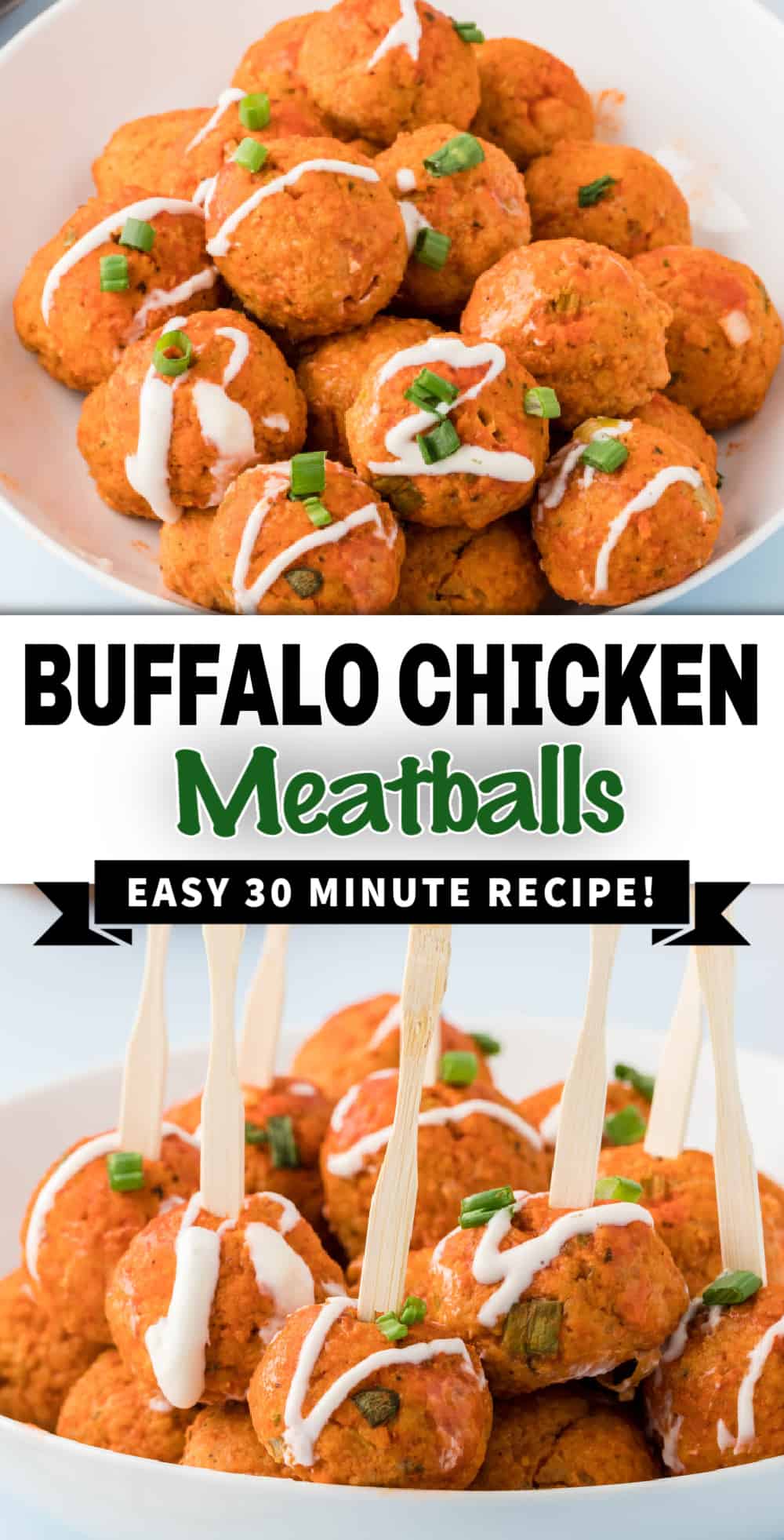 food, with Buffalo Chicken Meatballs