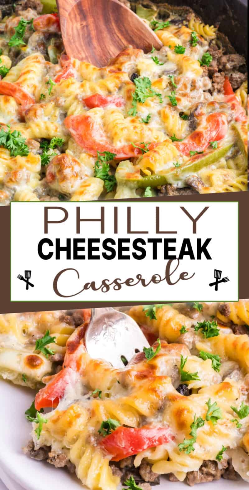 food, with Philly Cheesesteak Casserole
