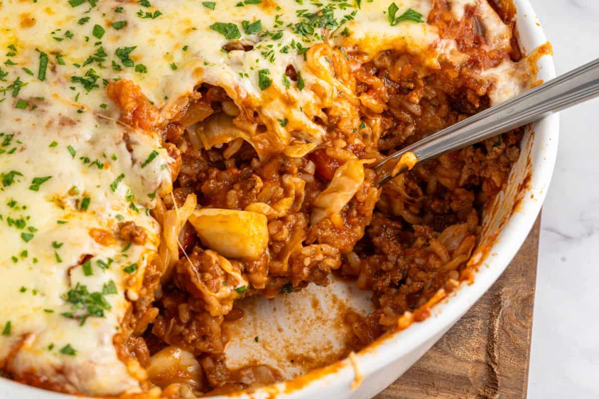 food, with Stuffed Cabbage Casserole