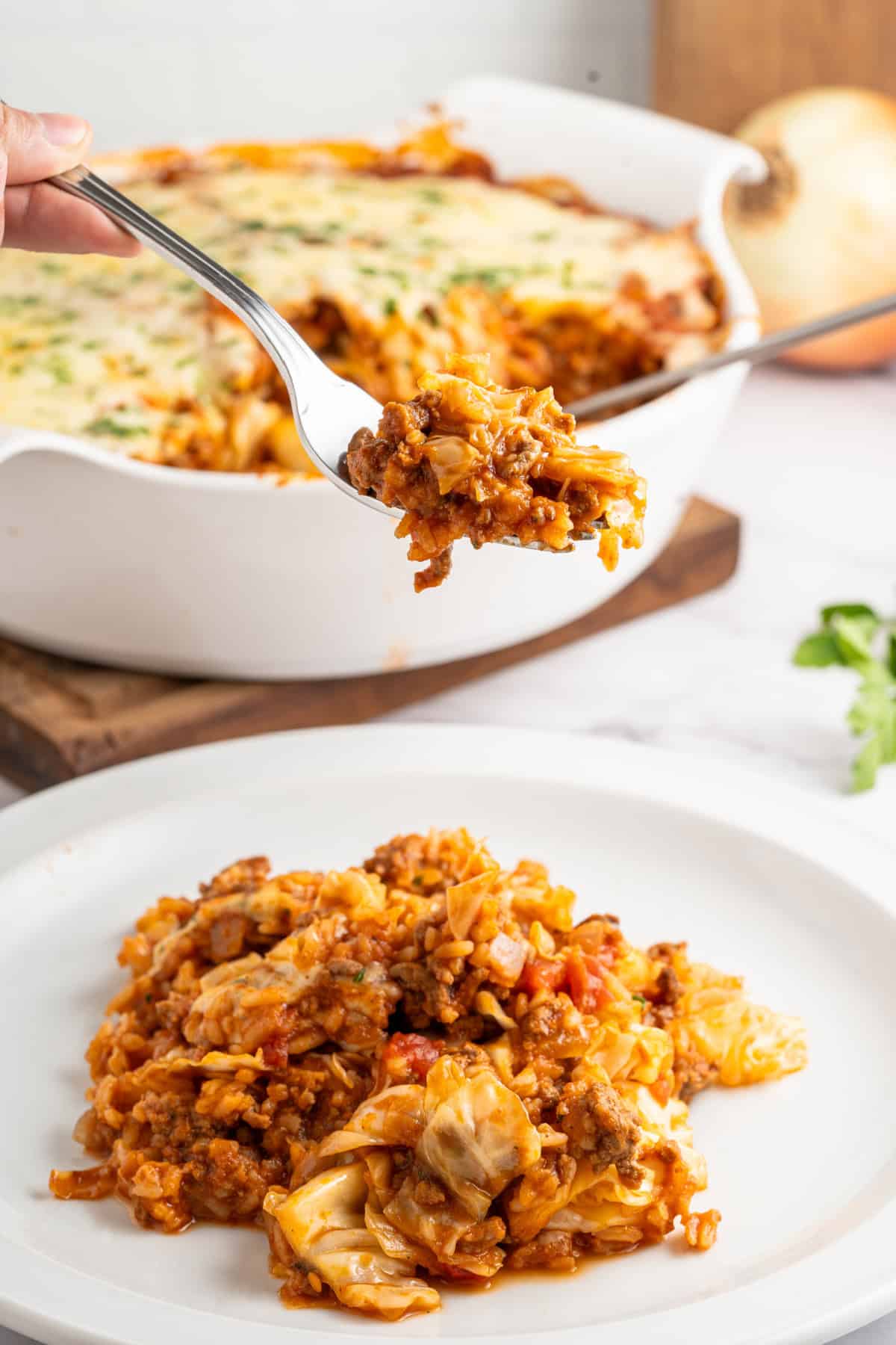 food, with Stuffed Cabbage Casserole