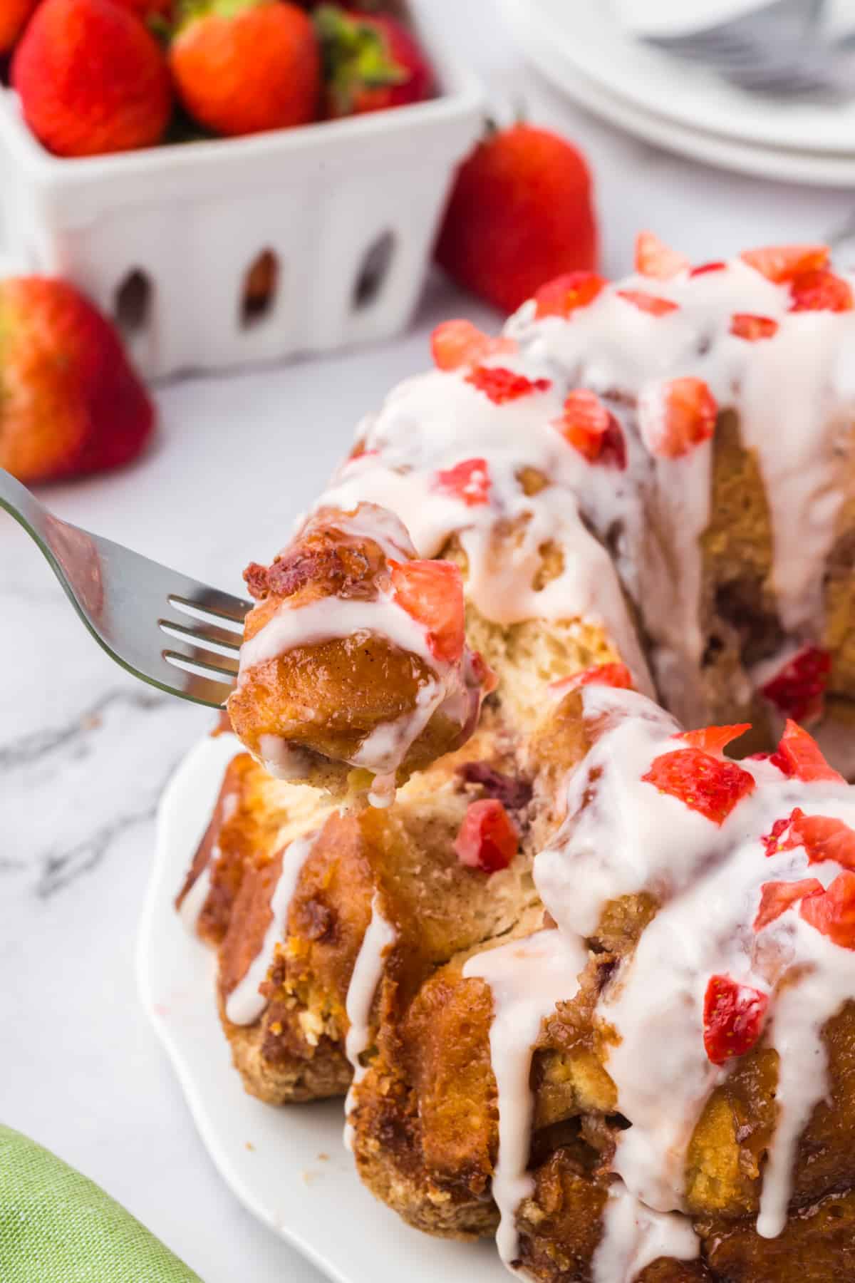 food, with Strawberry Monkey Bread