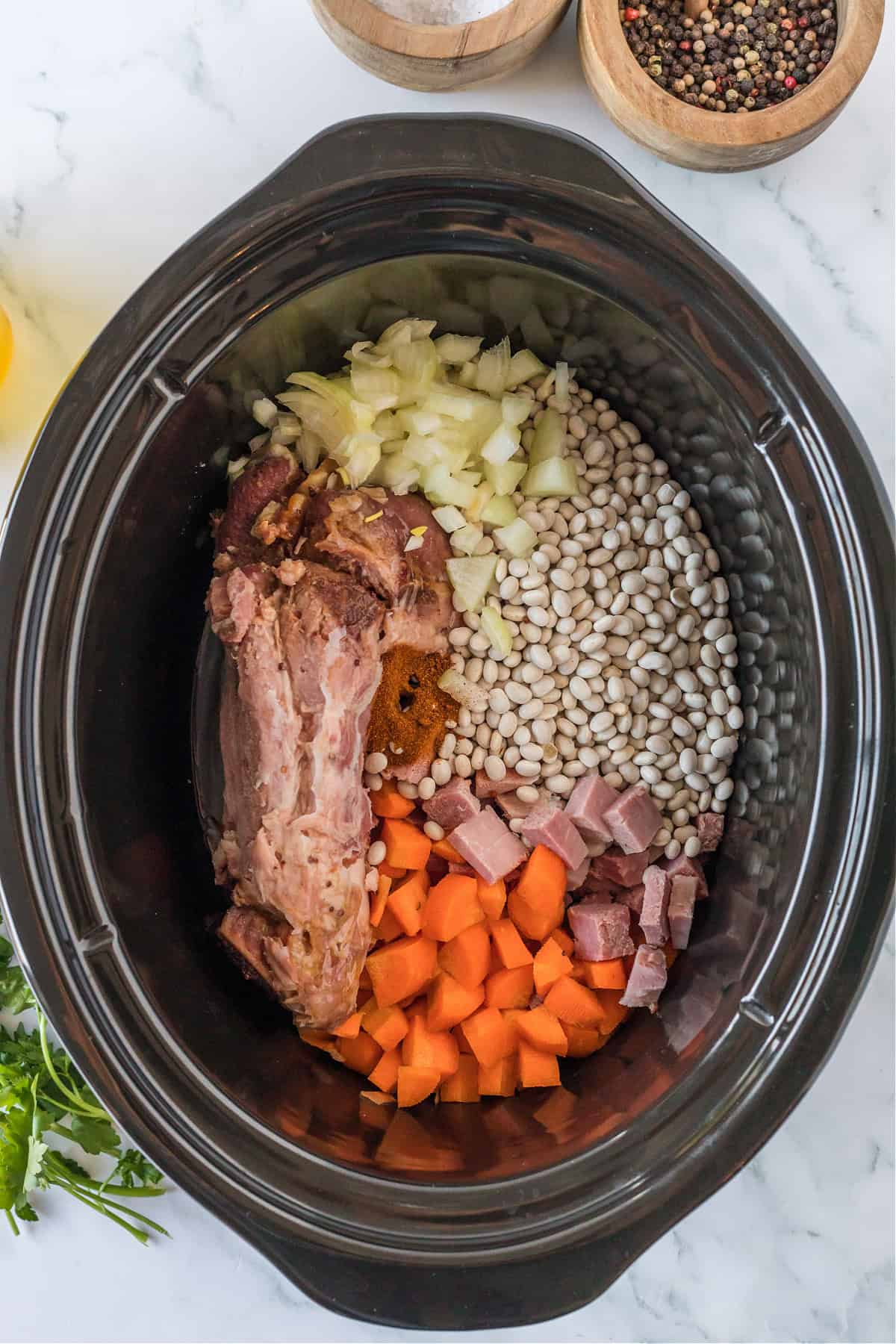 food, with Crockpot Ham and Bean Soup