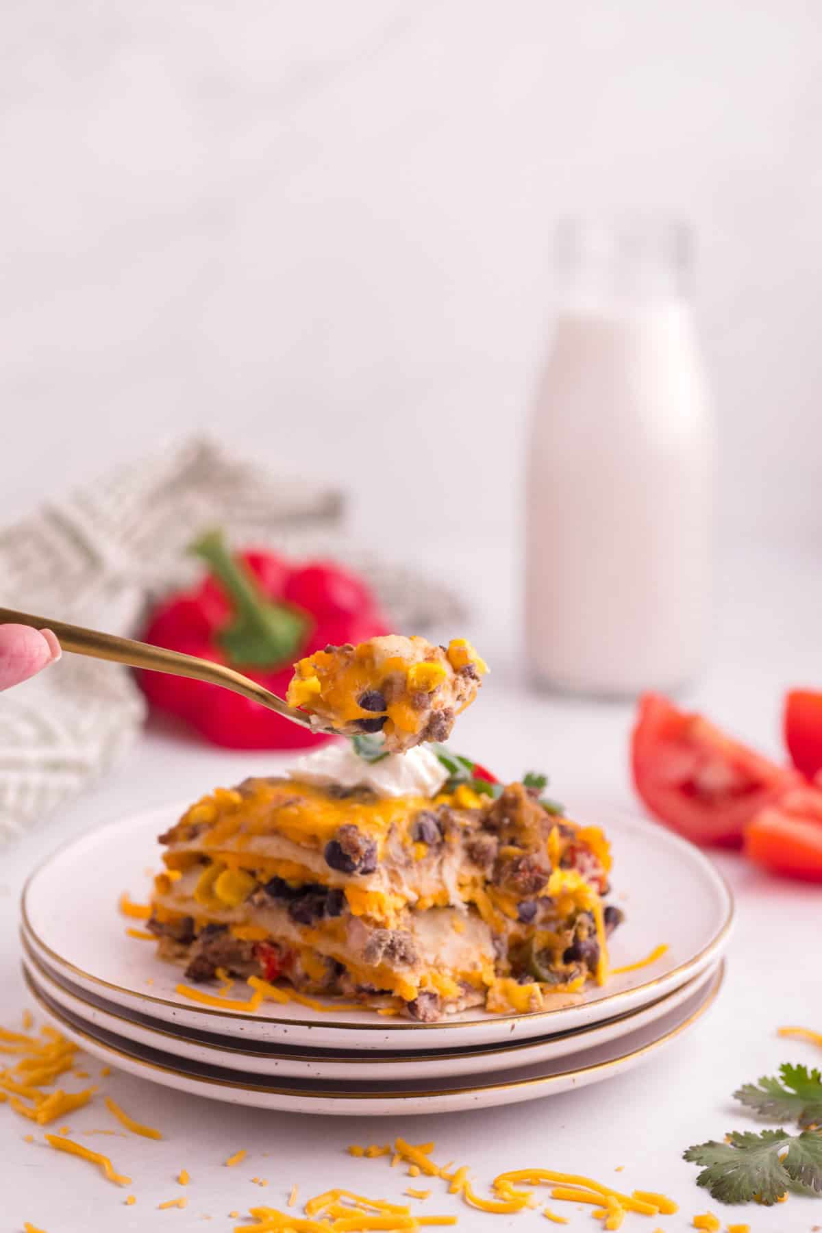 food, with Mexican Lasagna