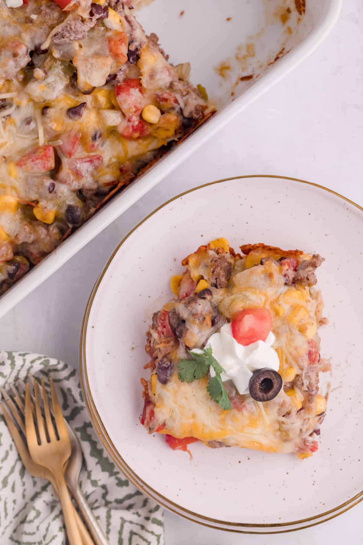 food, with Mexican Lasagna