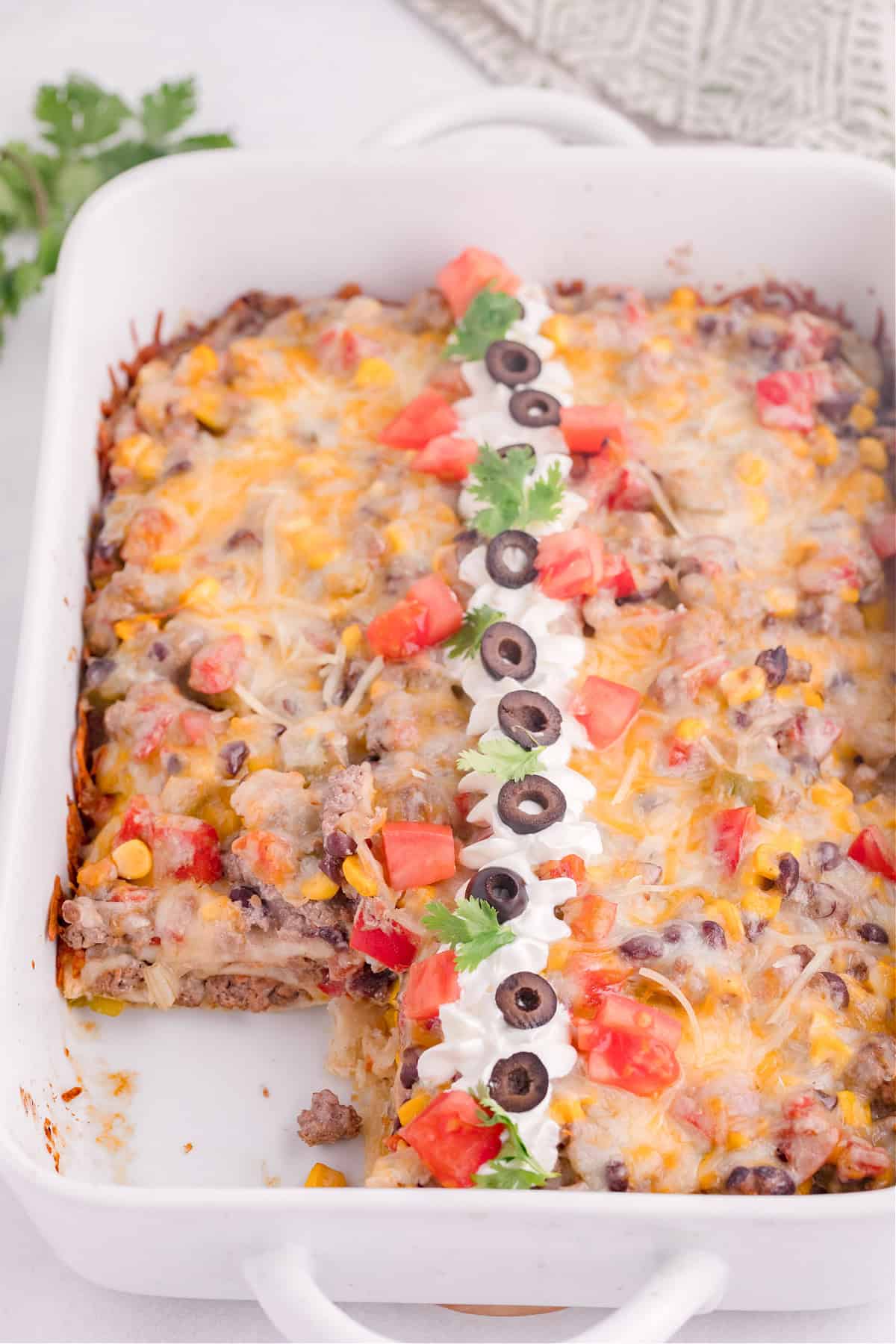 food, with Mexican Lasagna