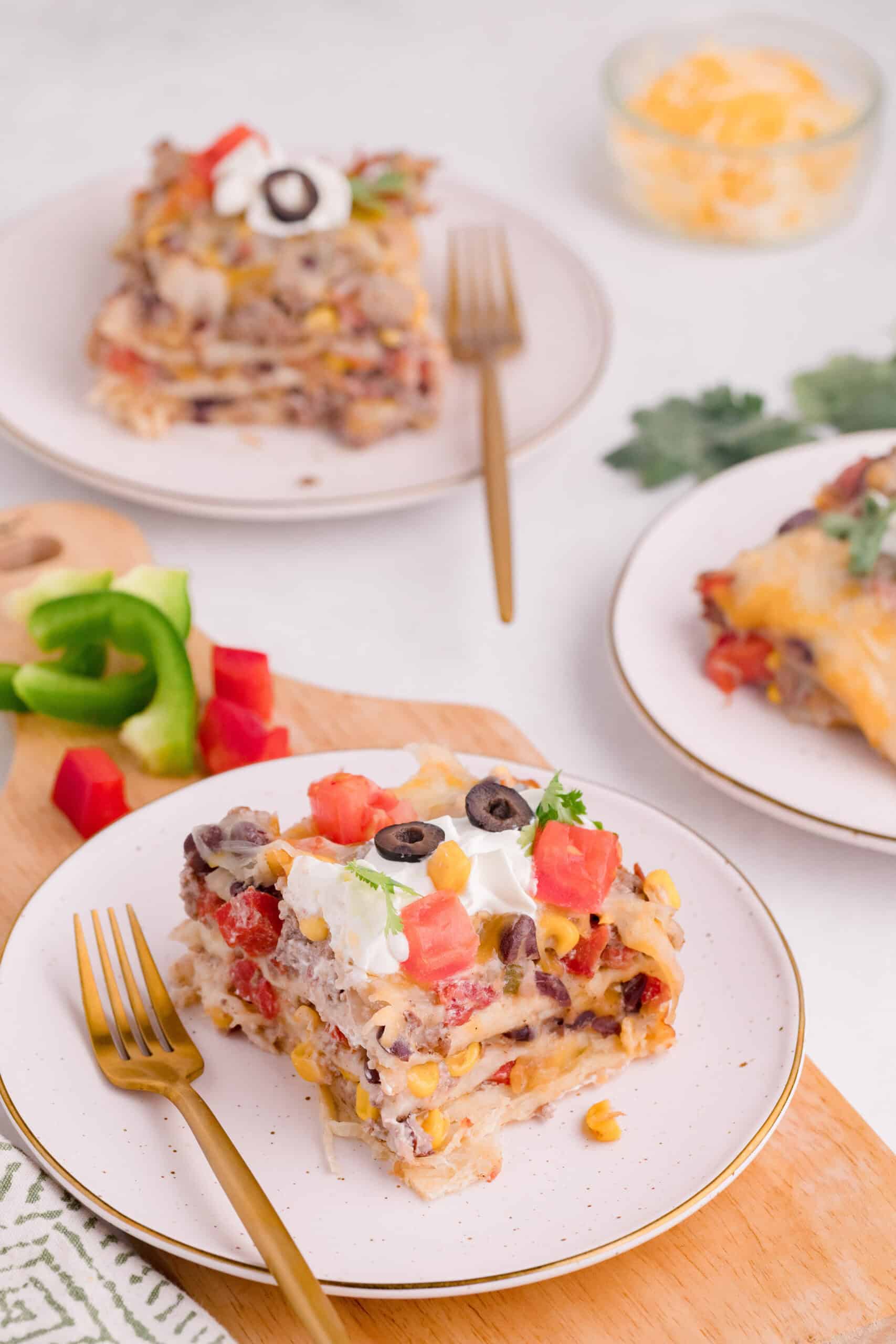 food, with Mexican Lasagna