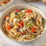 food, with Greek Spaghetti