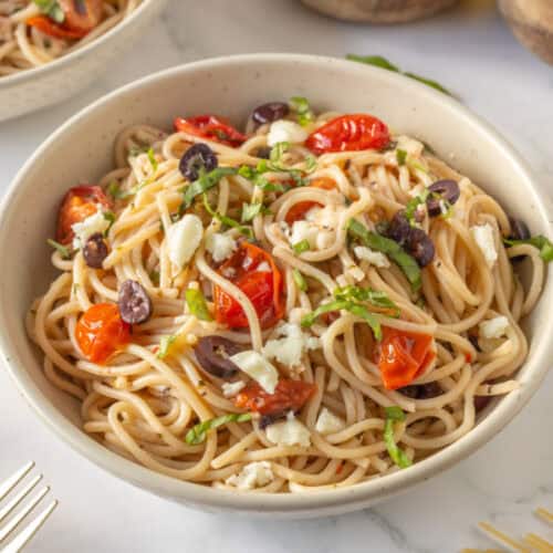 food, with Greek Spaghetti