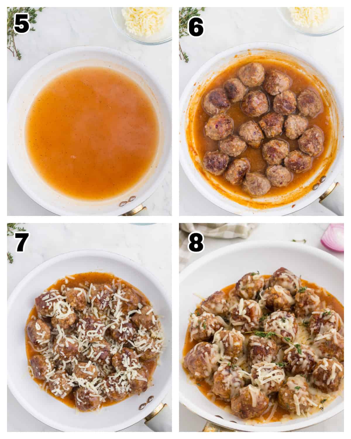 food, with French Onion Meatballs
