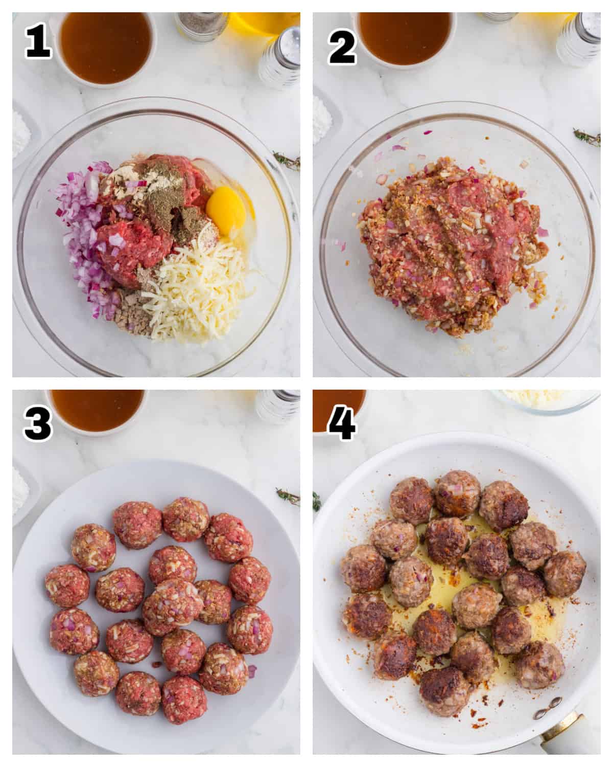 food, with French Onion Meatballs